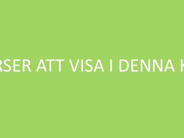 VI HAR TYVÄRR INGA SJÄVLSTUDIEKURSER I DENNA KATEGORI